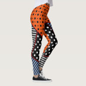 Leggings Composition géométrique Abstraite : Bleu orange (Droite)