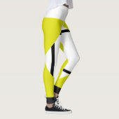 Leggings Composition I Lozengs 4 lignes Bl Jaune (Droite)