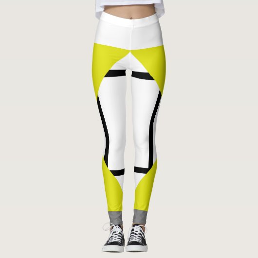 Leggings Composition I Lozengs 4 lignes Gr Jaune (Devant)