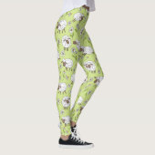 Leggings Compter les moutons sur le vert de rosée miel (Droite)