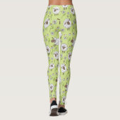 Leggings Compter les moutons sur le vert de rosée miel (Dos)