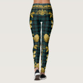Leggings Comtesse Black Turquoise Vert Plaid Or Floral (Dos)