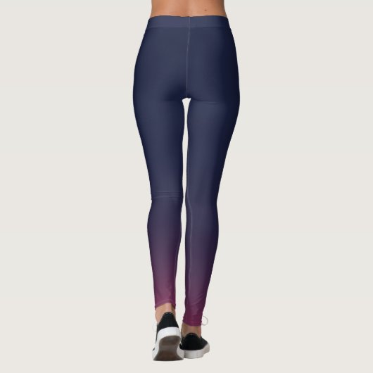 Leggings con gradiente de Azul, Violeta y Rosa (Dos)