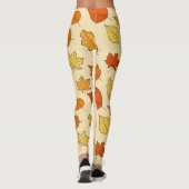 Leggings Concept feuille : Motif symbole d'automne (Dos)