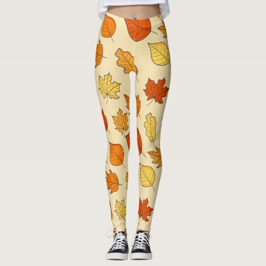 Leggings Concept feuille : Motif symbole d'automne (Devant)