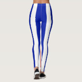 Leggings Concepteur à rayures verticales ~ Rouge ~ Blanc ~ (Dos)