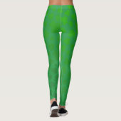 Leggings Conception 2 de shamrock d'Ombre de vert du jour (Dos)