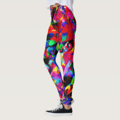 Leggings Conception abstraite colorée (Gauche)