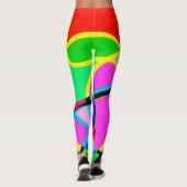 Leggings Conception abstraite couleur vive (Dos)