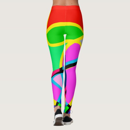 Leggings Conception abstraite couleur vive (Dos)