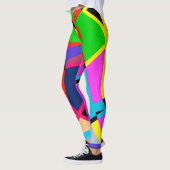 Leggings Conception abstraite couleur vive (Gauche)