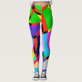 Leggings Conception abstraite couleur vive (Devant)