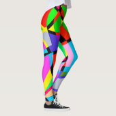 Leggings Conception abstraite couleur vive (Droite)