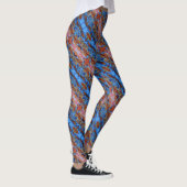 Leggings Conception abstraite de bandes spirales bleues et (Droite)