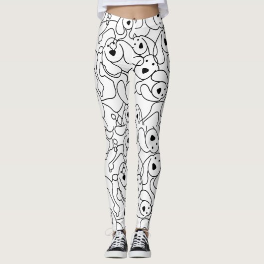 Leggings Conception Abstraite de doggie (Devant)