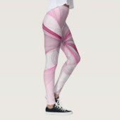 Leggings Conception Abstraite de fractal rose pâle moderne (Droite)
