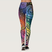 Leggings Conception Abstraite de l’arc-en-ciel Cosmique pou (Dos)