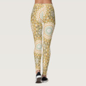 Leggings Conception Abstraite de Mandala Terreux Chaud (Dos)