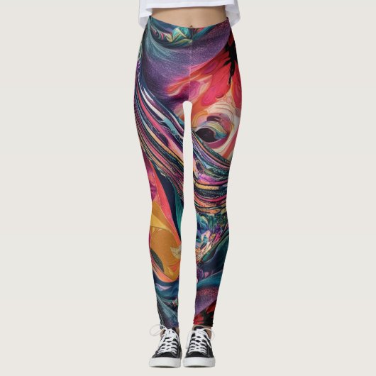 Leggings Conception Abstraite de T-shirts tout-sur-impressi (Devant)