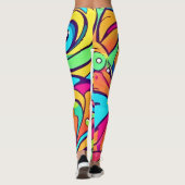 Leggings Conception Abstraite des yeux (Dos)