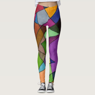 Leggings Conception abstraite, en grande partie angles