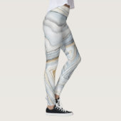 Leggings Conception abstraite en marbre gris (Droite)