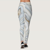 Leggings Conception abstraite en marbre gris (Dos)