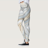 Leggings Conception abstraite en marbre gris (Gauche)