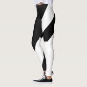 Leggings Conception abstraite en noir et blanc (Gauche)