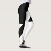 Leggings Conception abstraite en noir et blanc (Droite)