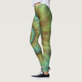 Leggings Conception abstraite en spirale verte (Gauche)