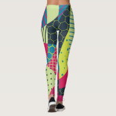 Leggings Conception Abstraite géométrique colorée (Dos)