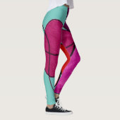Leggings Conception abstraite grande floraison florale dans (Droite)