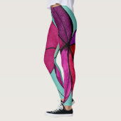 Leggings Conception abstraite grande floraison florale dans (Gauche)
