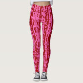 Leggings Conception Abstraite Irrégulière Rose Marron Rouge (Devant)