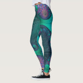 Leggings Conception abstraite moderne d'océan (Gauche)