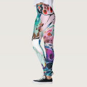 Leggings Conception abstraite Motifs en marbre (Gauche)