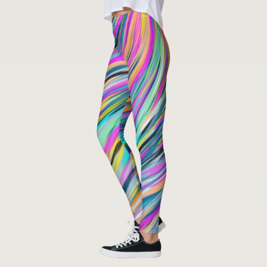 Leggings Conception abstraite psychédélique de Neon Multico (Gauche)
