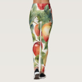 Leggings Conception aquarelle de pommes fraîches (Dos)