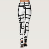 Leggings Conception artistique des Carrés noirs interdépend (Dos)