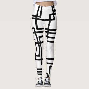 Leggings Conception artistique des Carrés noirs interdépend