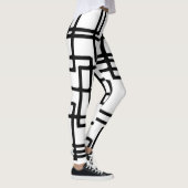 Leggings Conception artistique des Carrés noirs interdépend (Droite)