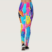 Leggings Conception Artwork de Chiot Arc-en-ciel (Dos)