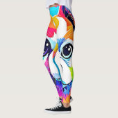 Leggings Conception Artwork de Chiot Arc-en-ciel (Gauche)