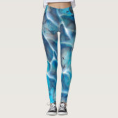 Leggings Conception avec de l'eau transparente bleue (Devant)