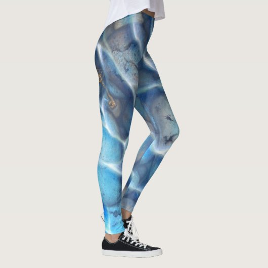 Leggings Conception avec de l'eau transparente bleue (Droite)