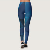 Leggings Conception bleue de polygone (Dos)