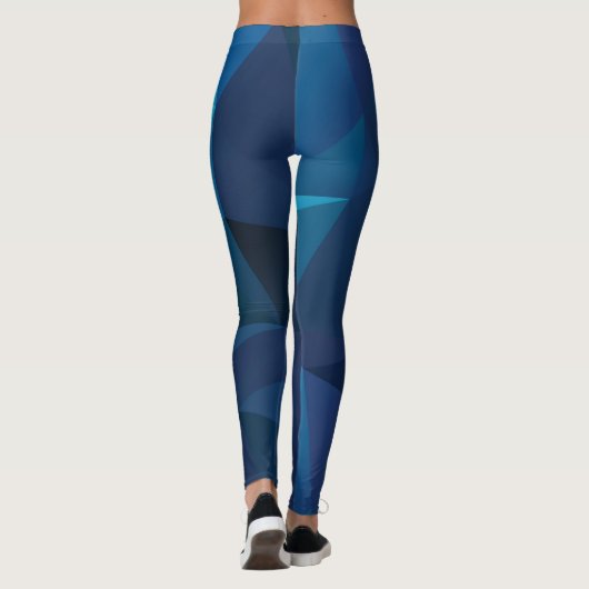 Leggings Conception bleue de polygone (Dos)