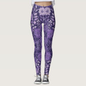 Leggings Conception botanique élégante Purple Dream (Devant)