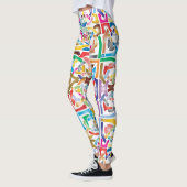 Leggings Conception celtique entrelacée vibrante de noeuds (Gauche)